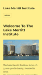 Mobile Screenshot of lakemerrittinstitute.org